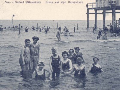 Das Damenbad in Swinemünde. Das Damenbad in Swinemünde.